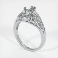 10K White Gold Antique Style Ring Setting Video