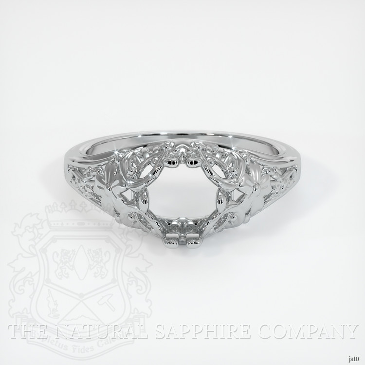 14K White Gold Antique Style Ring Setting