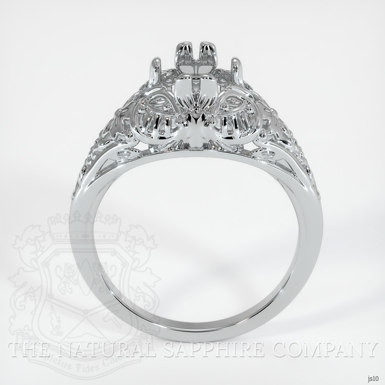14K White Gold Antique Style Ring Setting