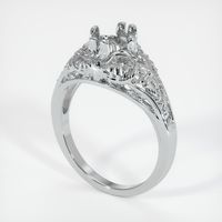 18K White Gold Antique Style Ring Setting Video