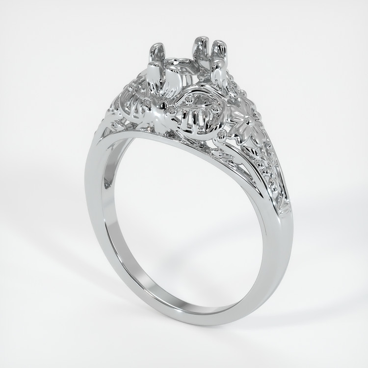 18K White Gold Antique Style Ring Setting