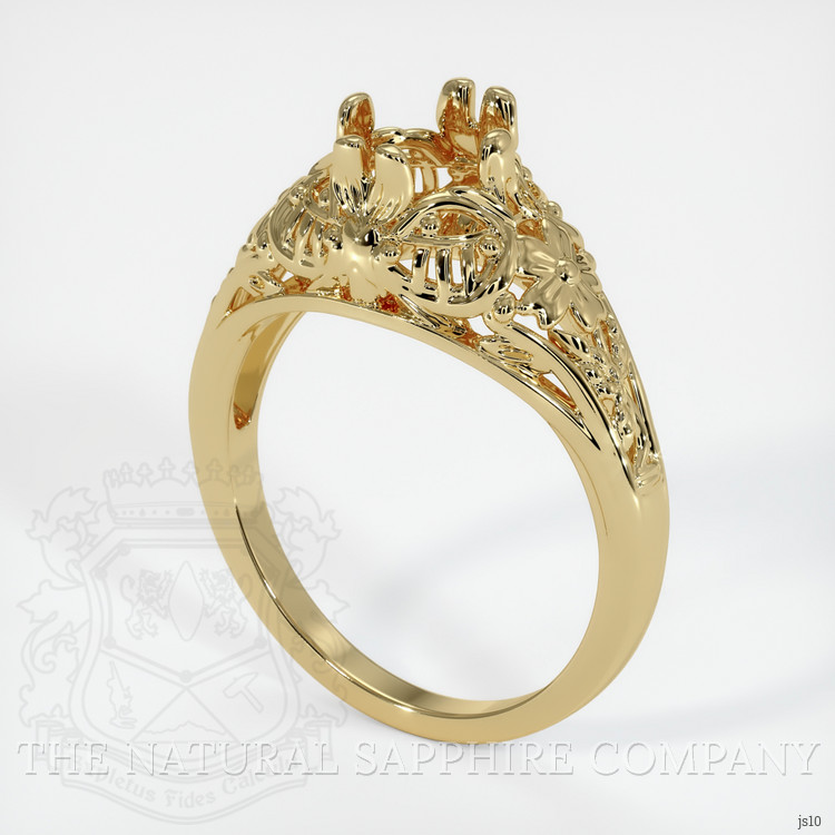 14K Yellow Gold Antique Style Ring Setting