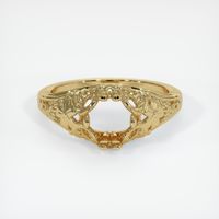 14K Yellow Gold Antique Style Ring Setting Image