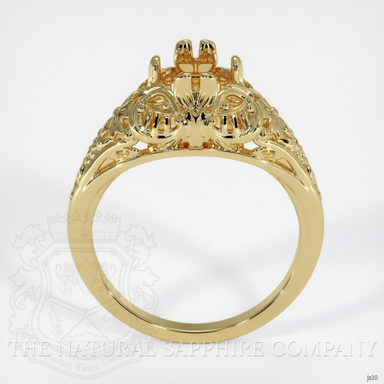 18K Yellow Gold Antique Style Ring Setting