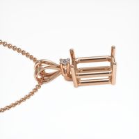14K Rose Gold Accent Stones Pendant Setting Image