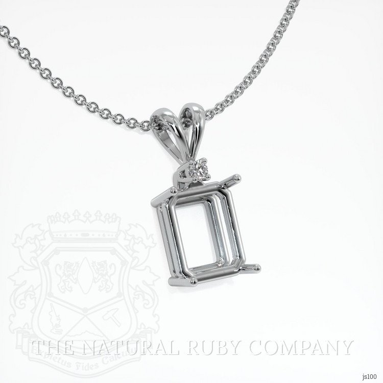 Silver Accent Stones Pendant Setting