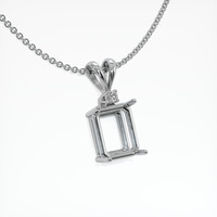 10K White Gold Accent Stones Pendant Setting Image