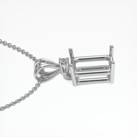 10K White Gold Accent Stones Pendant Setting Image