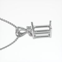 14K White Gold Accent Stones Pendant Setting Image