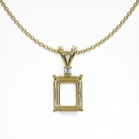 14K Yellow Gold Accent Stones Pendant Setting Video