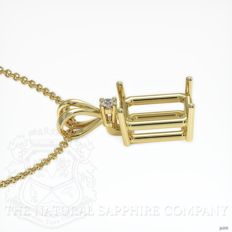 14K Yellow Gold Accent Stones Pendant Setting