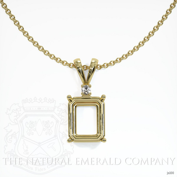 Emerald Pendant 0.92 Ct. 18K Yellow Gold