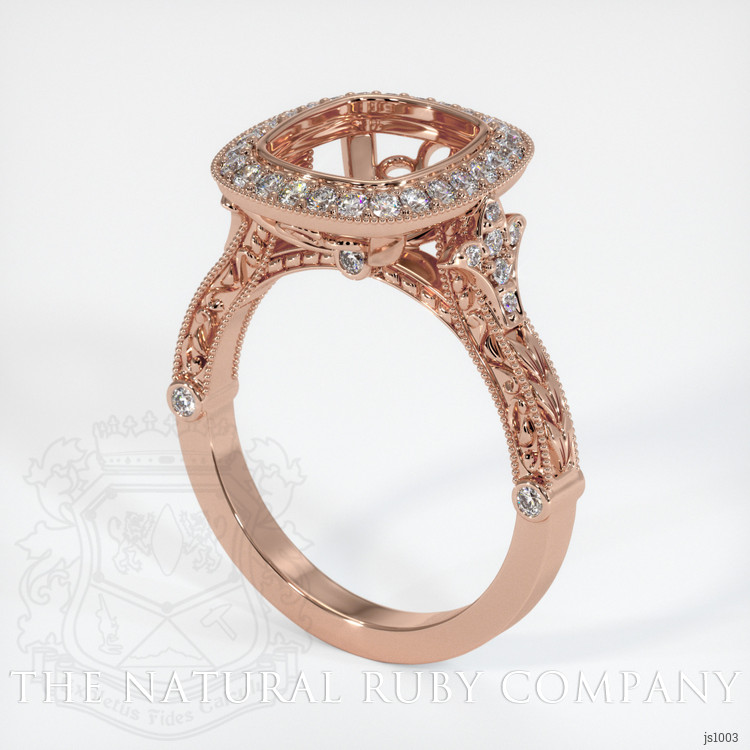14K Rose Gold Antique Style Ring Setting