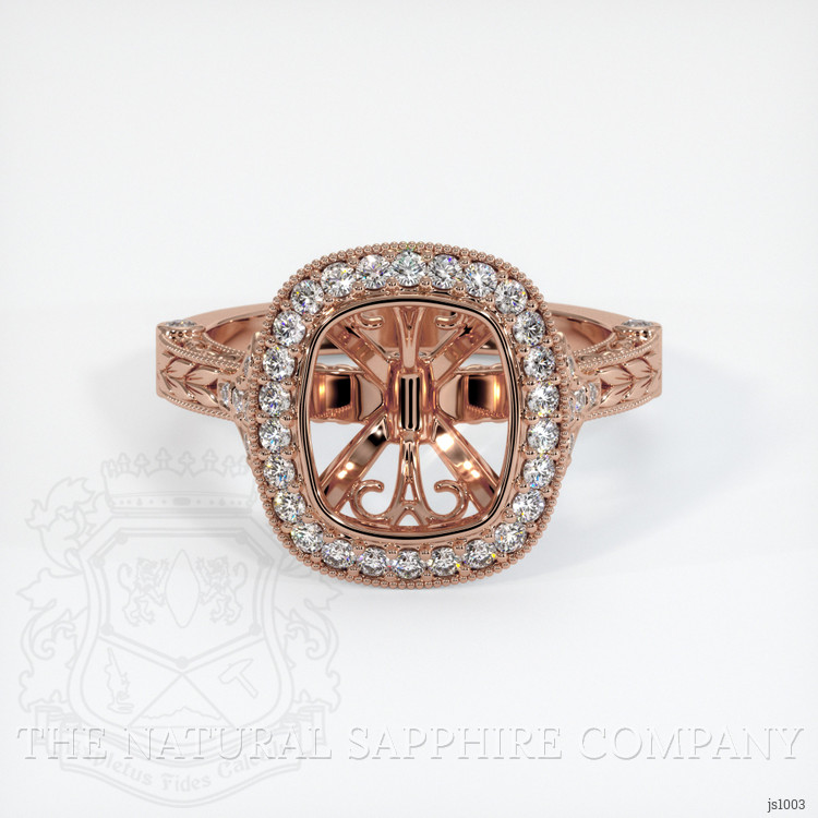 14K Rose Gold Antique Style Ring Setting