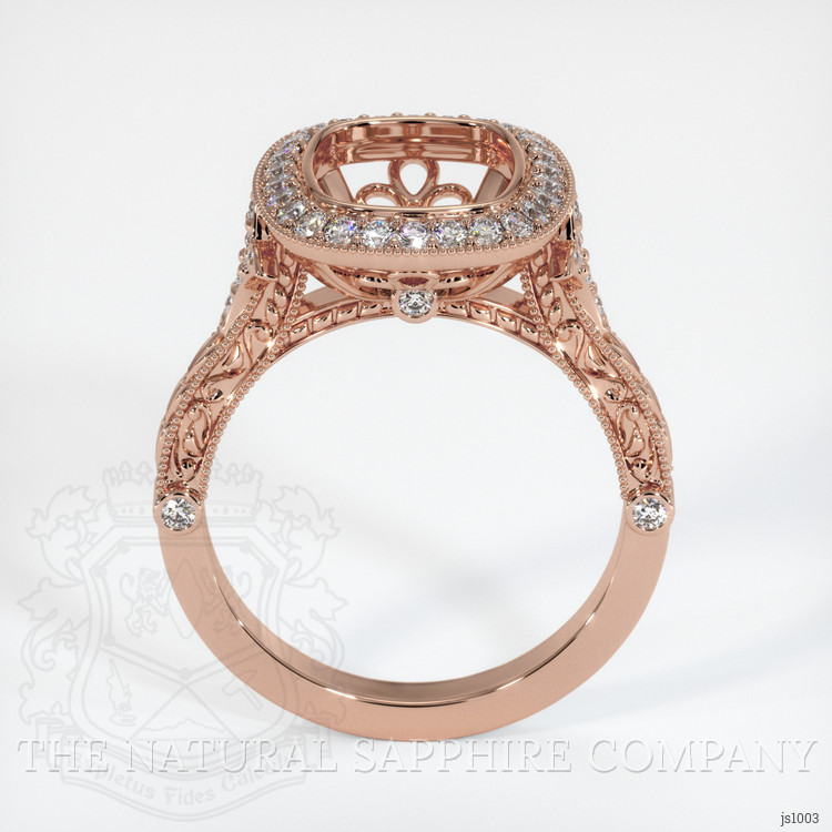14K Rose Gold Antique Style Ring Setting