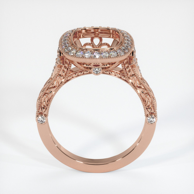 14K Rose Gold Antique Style Ring Setting