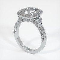 10K White Gold Antique Style Ring Setting Video