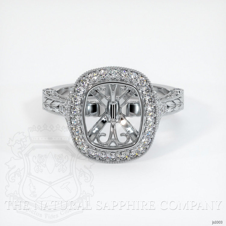 10K White Gold Antique Style Ring Setting
