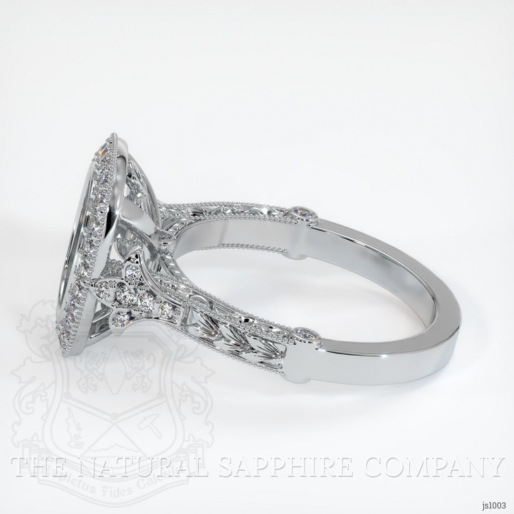 10K White Gold Antique Style Ring Setting