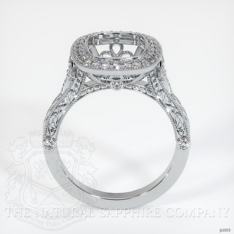 10K White Gold Antique Style Ring Setting