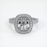 14K White Gold Antique Style Ring Setting Image