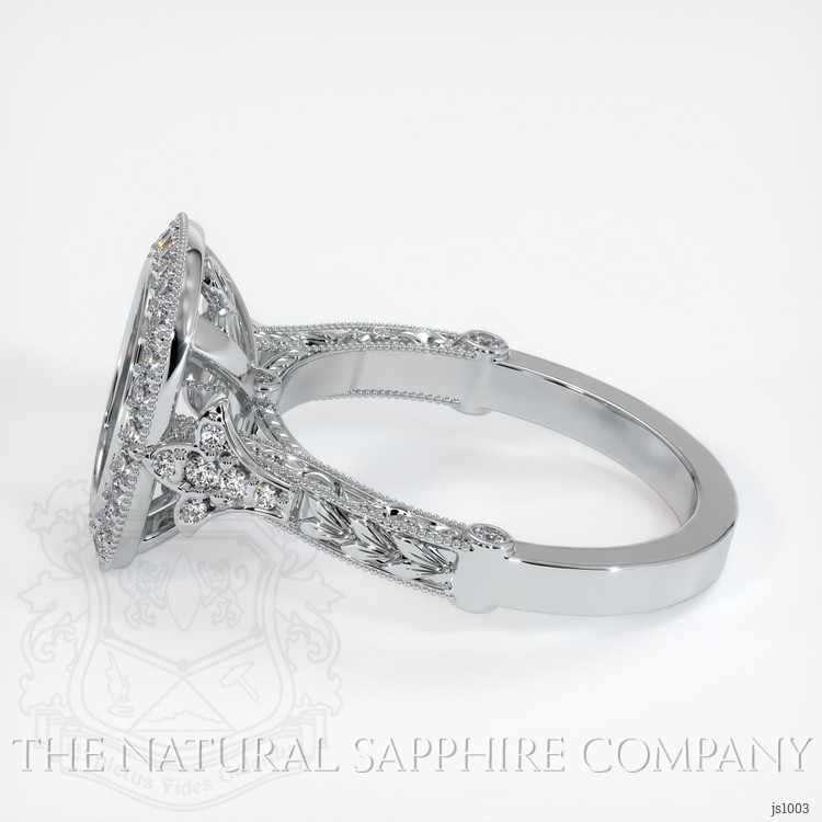 14K White Gold Antique Style Ring Setting