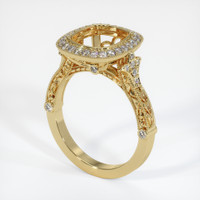10K Yellow Gold Antique Style Ring Setting Video