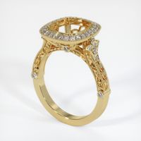 14K Yellow Gold Antique Style Ring Setting Video