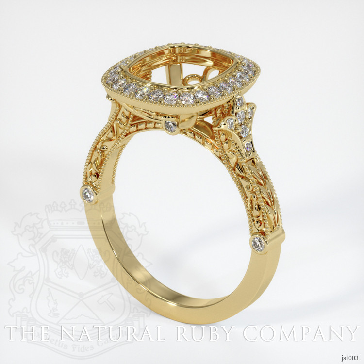 14K Yellow Gold Antique Style Ring Setting