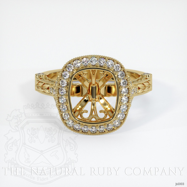 14K Yellow Gold Antique Style Ring Setting