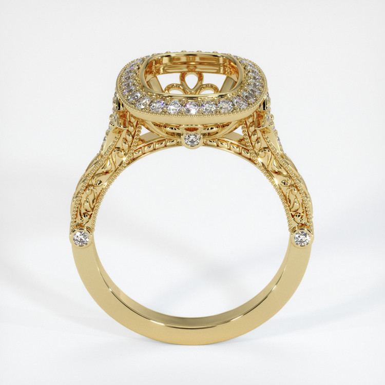 14K Yellow Gold Antique Style Ring Setting