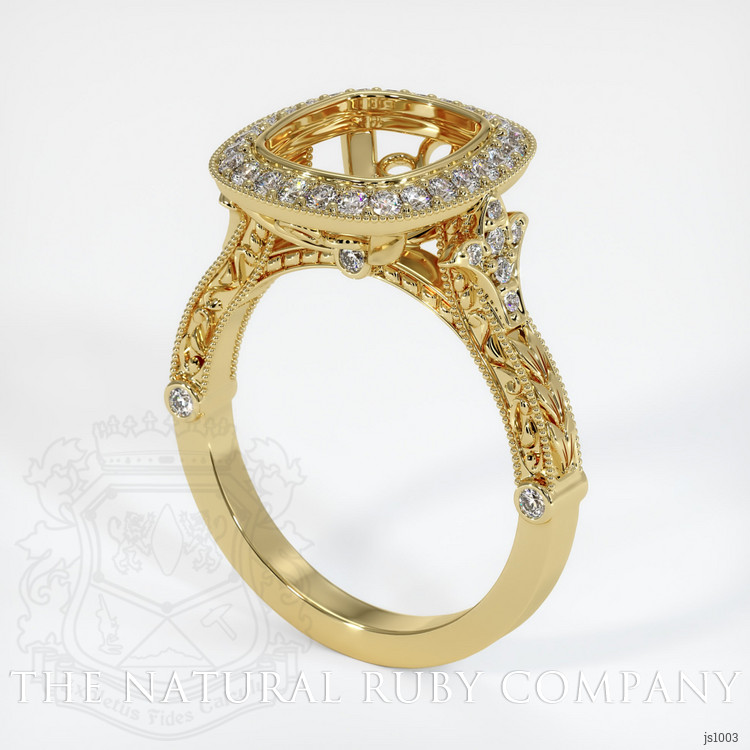 18K Yellow Gold Antique Style Ring Setting