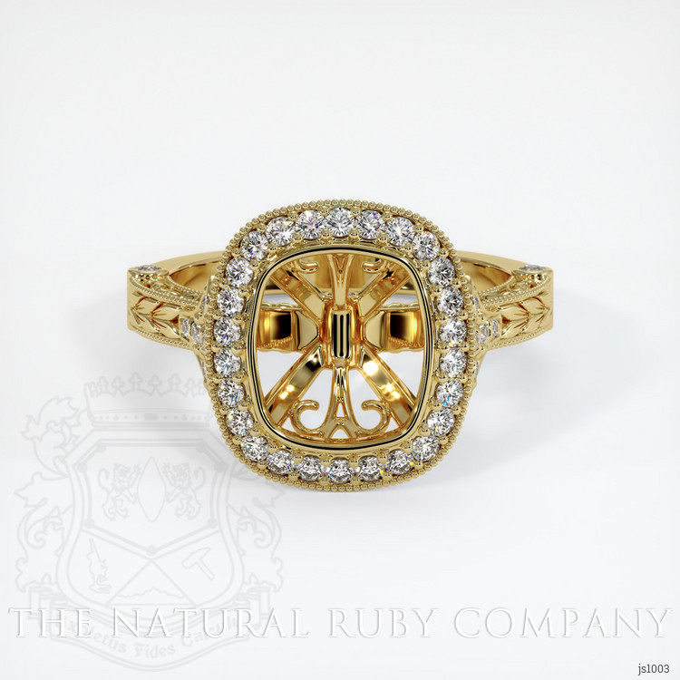 18K Yellow Gold Antique Style Ring Setting