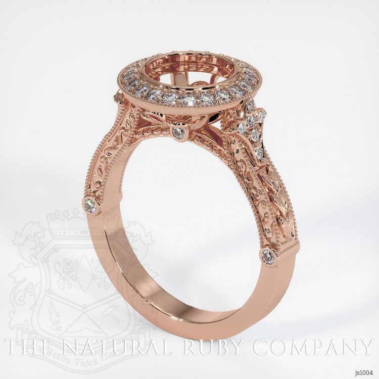 14K Rose Gold Antique Style Ring Setting