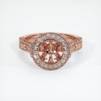 14K Rose Gold Antique Style Ring Setting Image