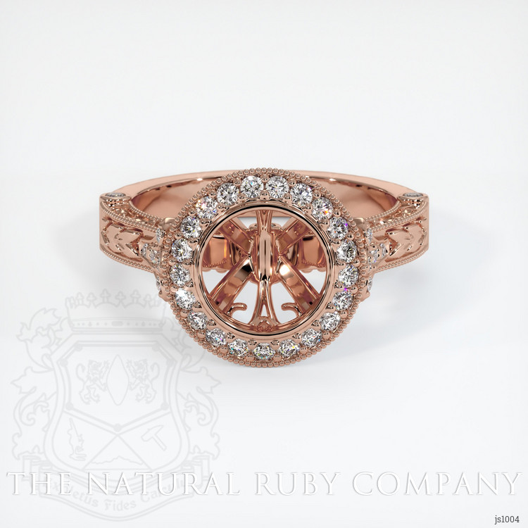 14K Rose Gold Antique Style Ring Setting