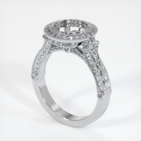 10K White Gold Antique Style Ring Setting Video