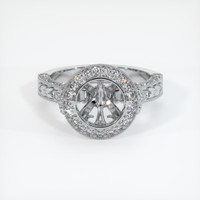 10K White Gold Antique Style Ring Setting Image