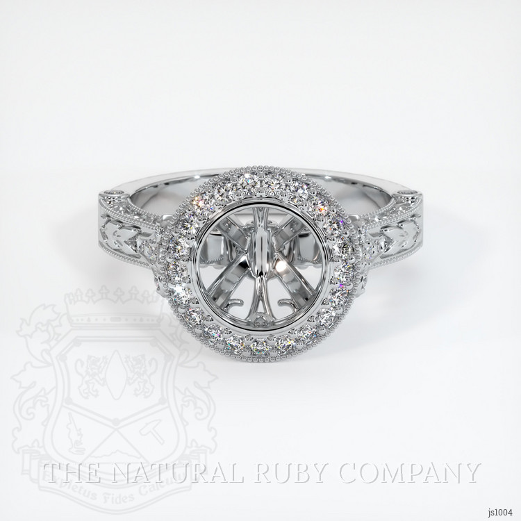 10K White Gold Antique Style Ring Setting