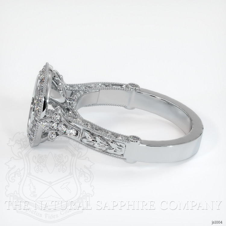 10K White Gold Antique Style Ring Setting