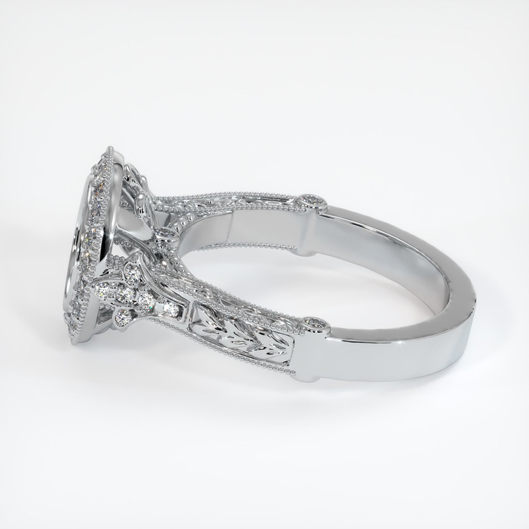 10K White Gold Antique Style Ring Setting