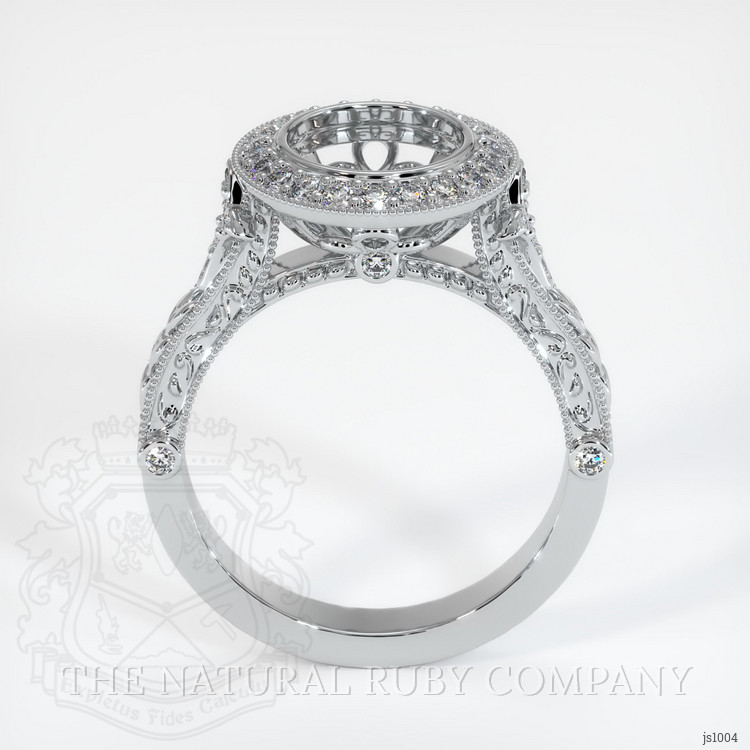 10K White Gold Antique Style Ring Setting