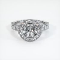 14K White Gold Antique Style Ring Setting Image