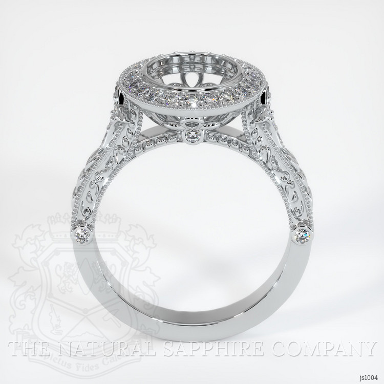 14K White Gold Antique Style Ring Setting