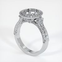 18K White Gold Antique Style Ring Setting Video