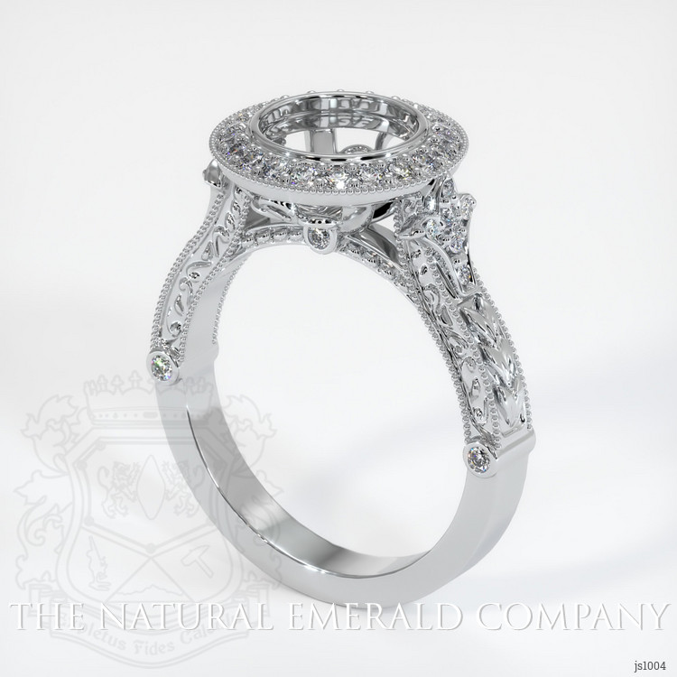 18K White Gold Antique Style Ring Setting