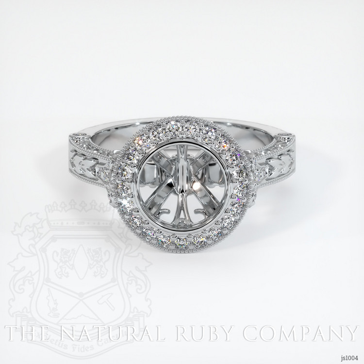 18K White Gold Antique Style Ring Setting