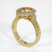 10K Yellow Gold Antique Style Ring Setting Video