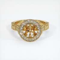 10K Yellow Gold Antique Style Ring Setting Image