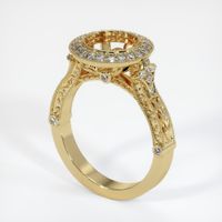 14K Yellow Gold Antique Style Ring Setting Video